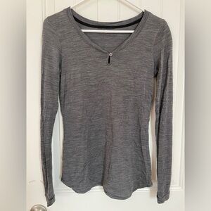Ibex Merino Wool V-Neck Long Sleeve Shirt